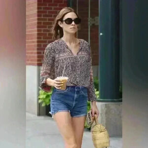 Ulla Johnson Manon Floral Silk Blouse Size 2